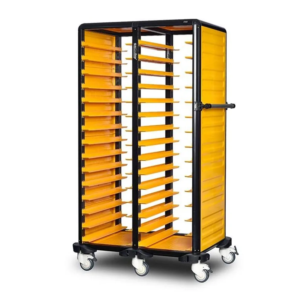 Gastrolley İkili Self Servis Taşıma Arabası 29+29 Raflı İki Yanı Kapalı 104x71x174 G.SS.150.D.